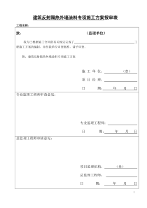 施工方案(建筑反射隔热涂料+保温腻子)