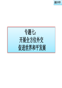 专题七开展全方位外交促进世界和平发展