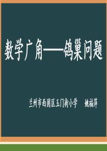 人教版数学六年级下册--鸽巢问题