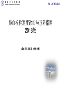 肺血栓栓塞症诊治与预防指南2018版