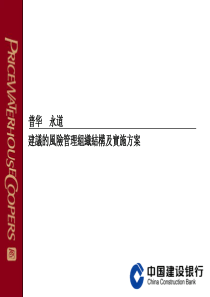 普华永道—中国建设银行风险管理组织结构及实施方案