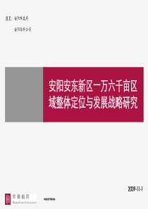 世联-安阳安东新区一万六千亩区域整体定位与发展战略研究