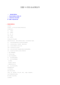 完整VI项目企业策划书