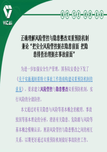 正确理解风险管控与隐患整改双重预防机制（PPT31页)