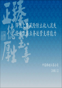 江苏移动降低欠费风险防止收入流失管理材料