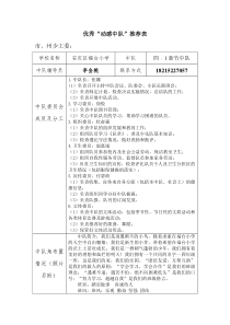 安定区福台小学新竹“动感中队”推荐表