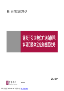 世联_四川德阳_电信广场南侧地块项目整体定位和发展战略_237页