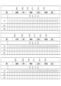 温度点检表