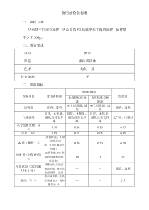 食用油检验标准