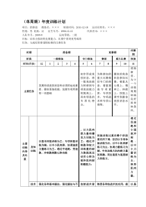 跆拳道年度训练计划