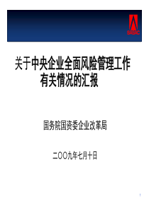 熊博士关于全面风险管理的汇报