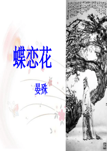 《蝶恋花》优秀课件