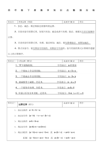 四年级下册数学知识点整理归纳0087