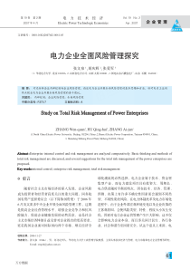 电力企业全面风险管理探究