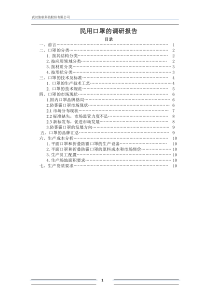 口罩调研报告