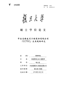 中冶连铸技术工程股份有限公司（cctec）发展战略研究