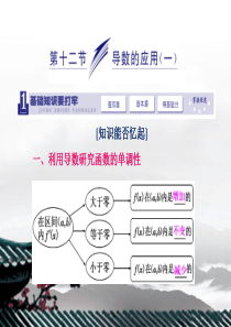 2014届高三数学一轮复习 (基础知识+小题全取+考点通关+课时检测)2.12导数的应用(一)课件 