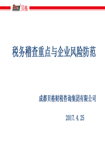 税务稽查重点与企业风险防范