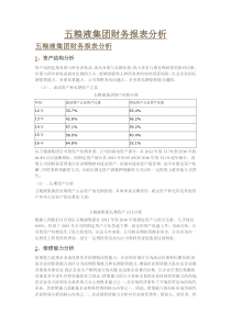 五粮液集团财务报表分析