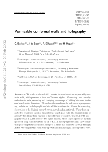 Permeable conformal walls and holography