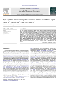 Spatial spillover effects of transport infrastruct