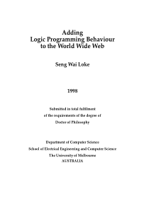 Adding Logic Programming Behaviour to the World Wi