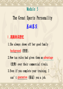 17【英语】海南2011高考一轮复习课件：Module 5 The Great Sports Per