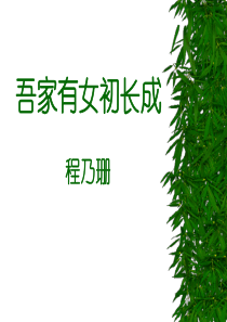 《吾家有女初长成》1词语