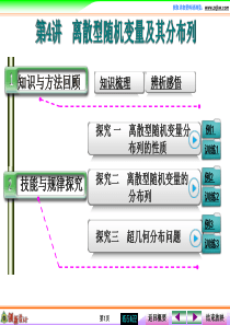 2015创新设计(高中理科数学)第4讲 离散型随机变量及其分布列