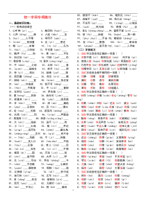 初一字词专项练习