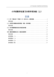 最新版-小升初数学总复习分类专项训练(上-含答案)