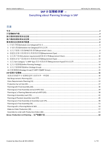 计划策略详解-Everything about Planning Strategy in SAP 解