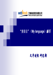 2019年-麦语言程序化模型的编写-PPT精选文档