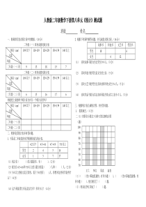 人教版二年级数学下册第八单元《统计》测试题