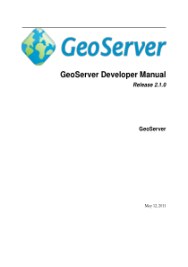 GeoServer开发者手册(官方网站下载)