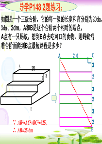 勾股定理的应用   最短路线问题