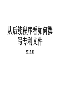 从后续程序看如何撰写专利文件