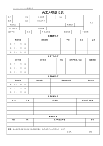 《员工入职登记表》(1)