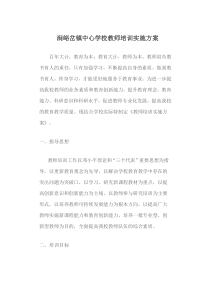 班主任、教师培训计划和方案