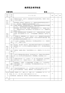 教师党员考评标准