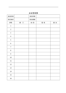 公司会议签到表-自己制作