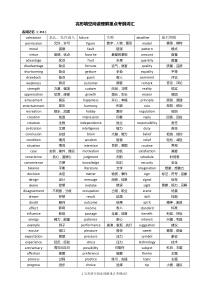 高考英语阅读完形高频单词