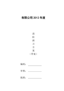 比较详细的消防演习预案