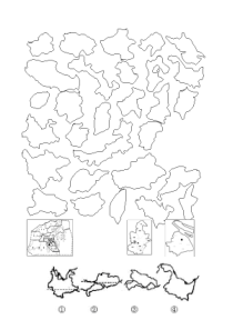 地理中国-省级行政区空白轮廓图