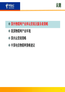 中国电信物联网发展规划建议