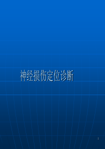 (参考课件)神经损伤定位诊断