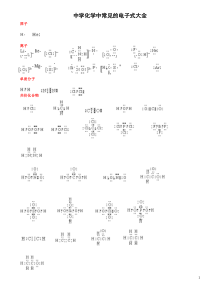 高考化学中常见的电子式大全