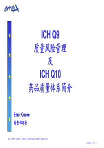 质量风险管理及药品质量体系简介