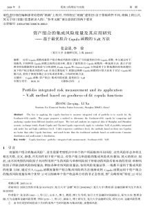 资产组合的集成风险度量及其应用研究