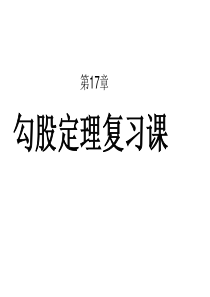 八年级下人教版勾股定理复习课件(新)